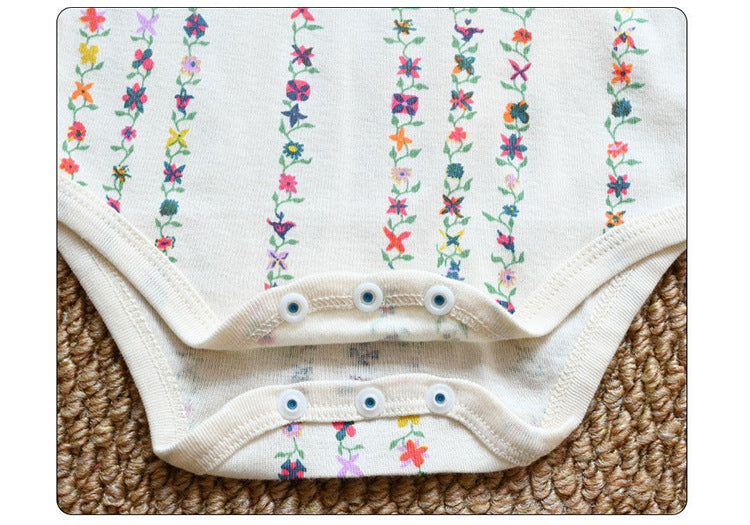 Summer Arrival Baby Girls Short Sleeves Flowers Pattern Bodysuit, MyKids-USA®, Bodysuits, MyKids-USA -  -  -  -  -  -  - .