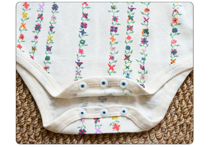 Summer Arrival Baby Girls Short Sleeves Flowers Pattern Bodysuit, MyKids-USA®, Bodysuits, MyKids-USA -  -  -  -  -  -  - .