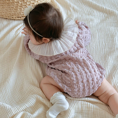 Autumn Arrival Baby Girls Long Sleeves Purple Onesies, MyKids-USA®, Baby One-Pieces, MyKids-USA -  -  -  -  -  -  - 