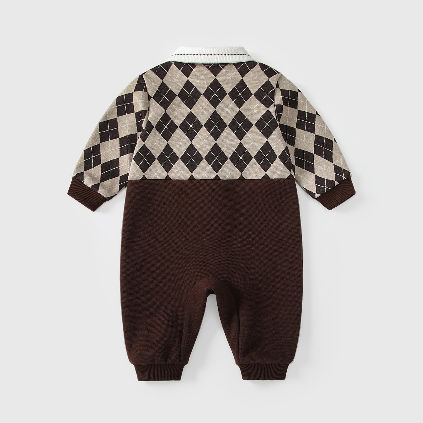 Autumn Hot Selling Baby Boys Color Patchwork Plaid Rompers Bodysuits with Collar, MyKids-USA®, Baby One-Pieces, MyKids-USA -  -  -  -  -  -  - 
