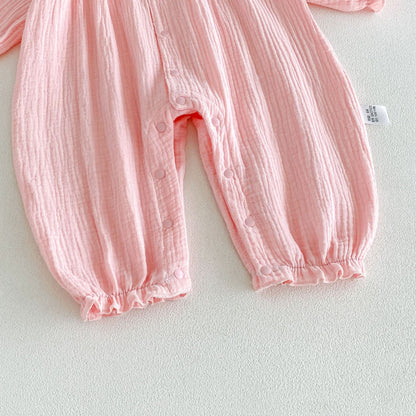 MyKids-USA® Autumn Arrival Baby Girls Long Sleeves Cute Cherry Embroidered Rompers
