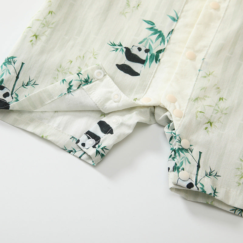 Summer Arrival Baby Unisex Short Sleeves Cute Panda Pattern Rompers, MyKids-USA®, Baby One-Pieces, MyKids-USA -  -  -  -  -  -  - 