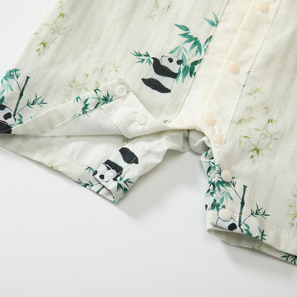 Summer Arrival Baby Unisex Short Sleeves Cute Panda Pattern Rompers, MyKids-USA®, Baby One-Pieces, MyKids-USA -  -  -  -  -  -  - 