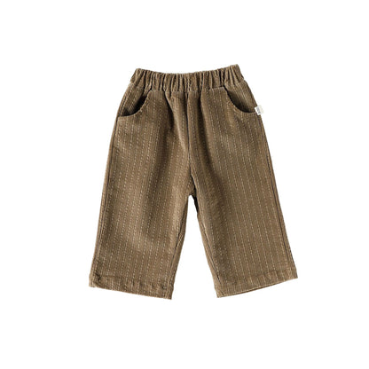 Spring and Autumn Arrival Baby Kids Unisex Striped Pattern Casual Pants, MyKids-USA®, Trousers, MyKids-USA - Size/Age - 80 (9-12M) - Color - Green -  -  - TR2509282343