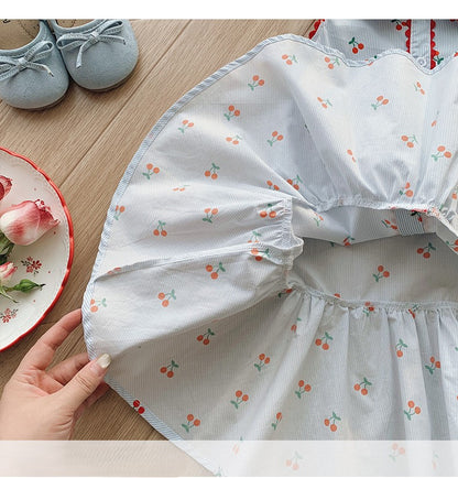 Summer Arrival Baby Girls Sleeveless Cherry Pattern Single Breasted Dress, MyKids-USA®, Baby & Children's Dresses, MyKids-USA -  -  -  -  -  -  - .