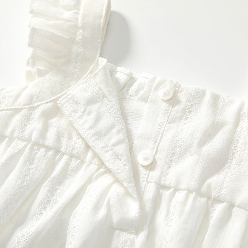 Summer Arrival Baby Girls Cute Butterfly Pattern Fly Sleeves Strap Onesies, MyKids-USA®, Baby One-Pieces, MyKids-USA -  -  -  -  -  -  - 