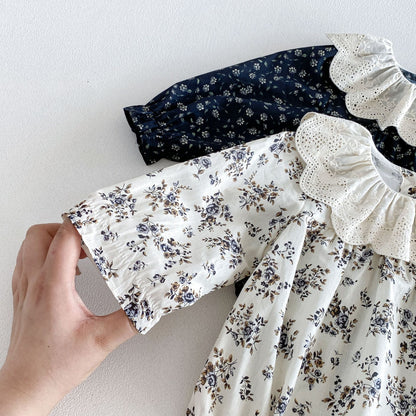 MyKids-USA® Autumn Arrival Baby Girls Long Sleeves Cute Color Patchwork Floral Bodysuit
