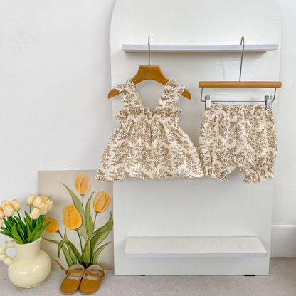 Summer Baby Kids Girls Sleeveless Cute Floral Vest and Bloomers Clothing Set, MyKids-USA®, Baby & Children's Outfits, MyKids-USA -  -  -  -  -  -  - .