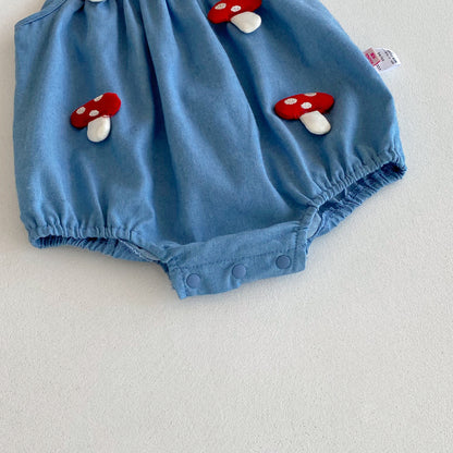 Summer Arrival Baby Girls Sleeveless Mushrooms Pattern Bodysuit, MyKids-USA®, Baby & Children's One-Pieces, MyKids-USA -  -  -  -  -  -  - .