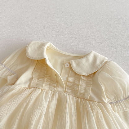 Spring Arrival Baby Girls Long Sleeves Solid Color Peter Pan Collar Onesies Dress, MyKids-USA®, Baby & Toddler Dresses, MyKids-USA -  -  -  -  -  -  - .