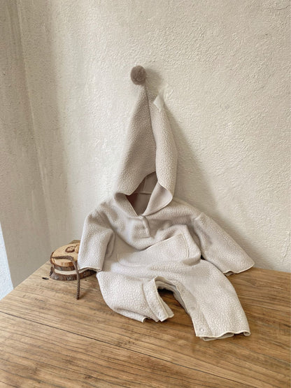 Arrival Winter and Autumn Baby Unisex Fluffy Solid Color Long Sleeves Hooded Rompers, MyKids-USA®, Bodysuits, MyKids-USA -  -  -  -  -  -  - .
