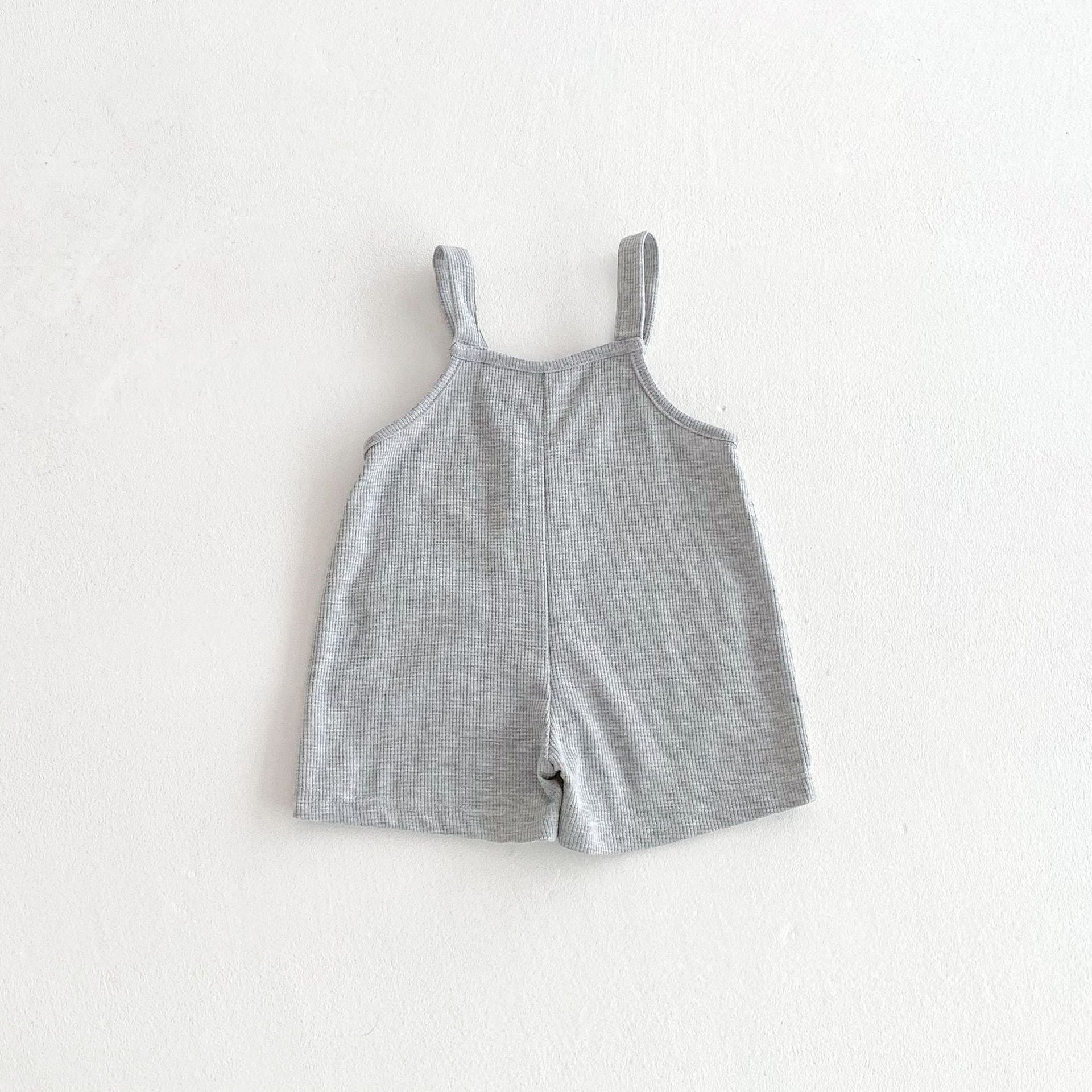 Summer Hot Selling Baby Kids Unisex Sleeveless Pocketed Grey Strap Overalls and White T-Shirt Clothing Set, MyKids-USA®, Baby & Toddler Outfits, MyKids-USA -  -  -  -  -  -  - 