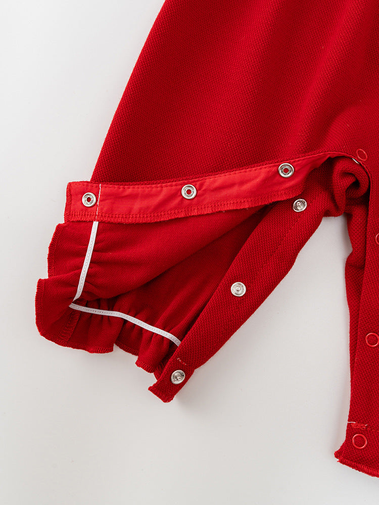 Autumn Design Baby Girls Color Patchwork Stand Collar Romper with Butterfly Bows, MyKids-USA®, Baby One-Pieces, MyKids-USA -  -  -  -  -  -  - 