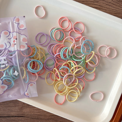 Collection of 200 Versatile Colorful Hair Ties, MyKids-USA®, Ponytail Holders, MyKids-USA - Size/Age - Average Size (0-12Y） - Color - Pink -  -  - TR2602071145-E.