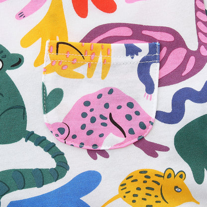 Summer Pure Cotton Cute Various Cartoon Animals Pattern Sleeveless Dress for Stylish Girls, MyKids-USA®, Baby & Toddler Dresses, MyKids-USA -  -  -  -  -  -  - 