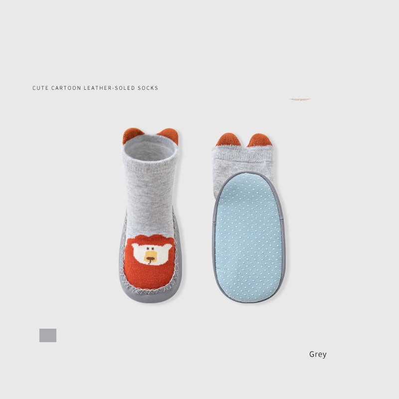 Arrival Autumn and Winter Toddler Walking Socks, Floor Shoe Socks, Cartoon Cute Baby Anti-slip Walking Shoes from 11cm, MyKids-USA®, First Steps & Crawlers, MyKids-USA - Size/Age - insole length 11.00 cm - Color - Grey -  -  - TR2511142312-B