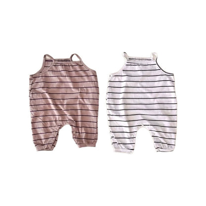 Summer Arrival Baby Unisex Simple Sleeveless Striped Rompers, MyKids-USA®, Baby One-Pieces, MyKids-USA -  -  -  -  -  -  - 
