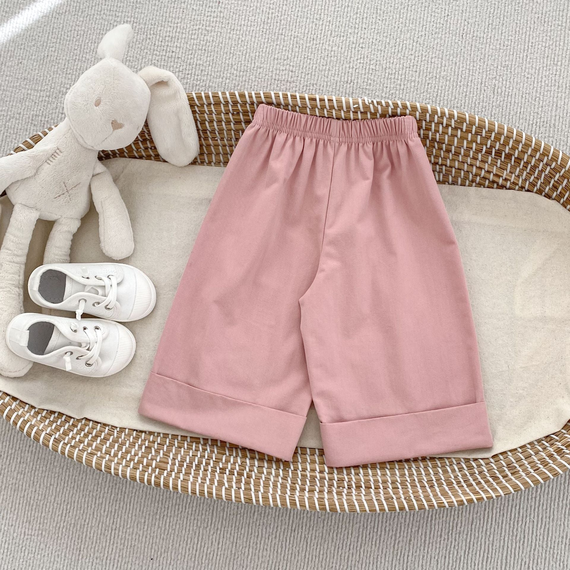 Arrival Baby Kids Boys and Girls Solid Color Casual Thin Pants, MyKids-USA®, Baby & Toddler Bottoms, MyKids-USA - Size/Age - 73 (6-9M) - Color - Pink -  -  - TR2604212255-A.