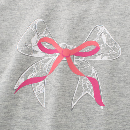 Summer Girls’ Butterfly-bow Pattern T-shirt in European and American Style, MyKids-USA®, T-Shirts, MyKids-USA -  -  -  -  -  -  - .