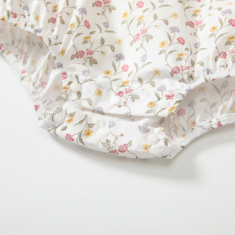 Autumn Hot Selling Baby Girls Floral Pattern Onesies Bodysuits with Embroidery Collar, MyKids-USA®, Baby One-Pieces, MyKids-USA -  -  -  -  -  -  - 