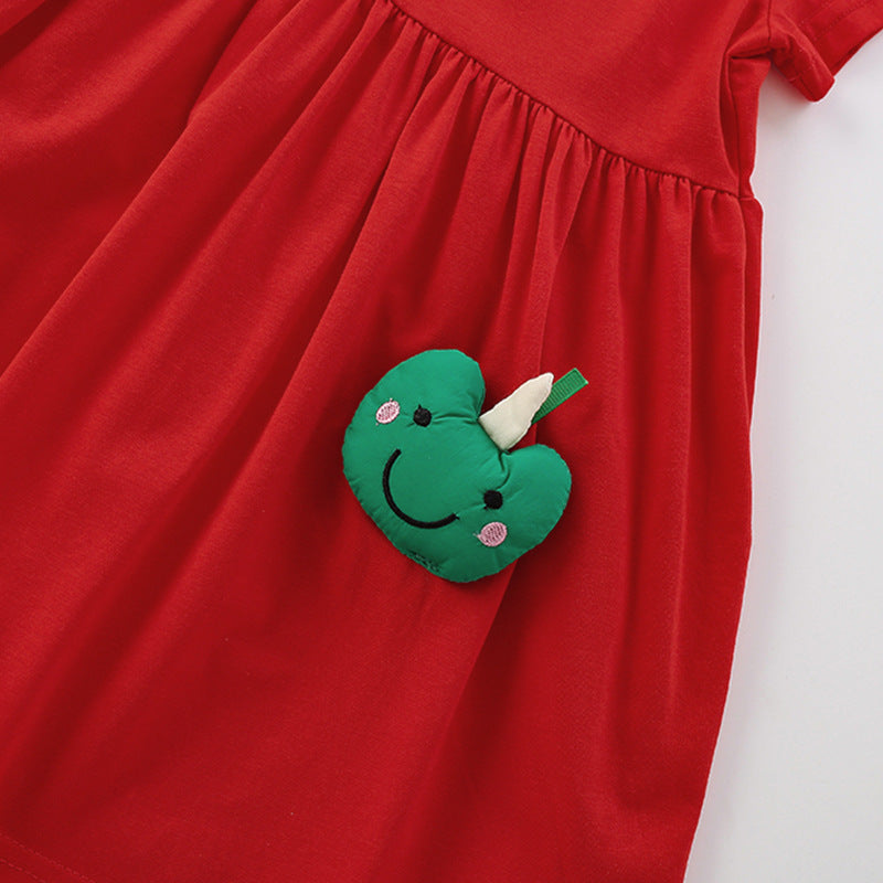 Summer Arrival Fruits Cartoon Pattern Short Sleeves Dress for Stylish Girls, MyKids-USA®, Baby & Toddler Dresses, MyKids-USA -  -  -  -  -  -  - 