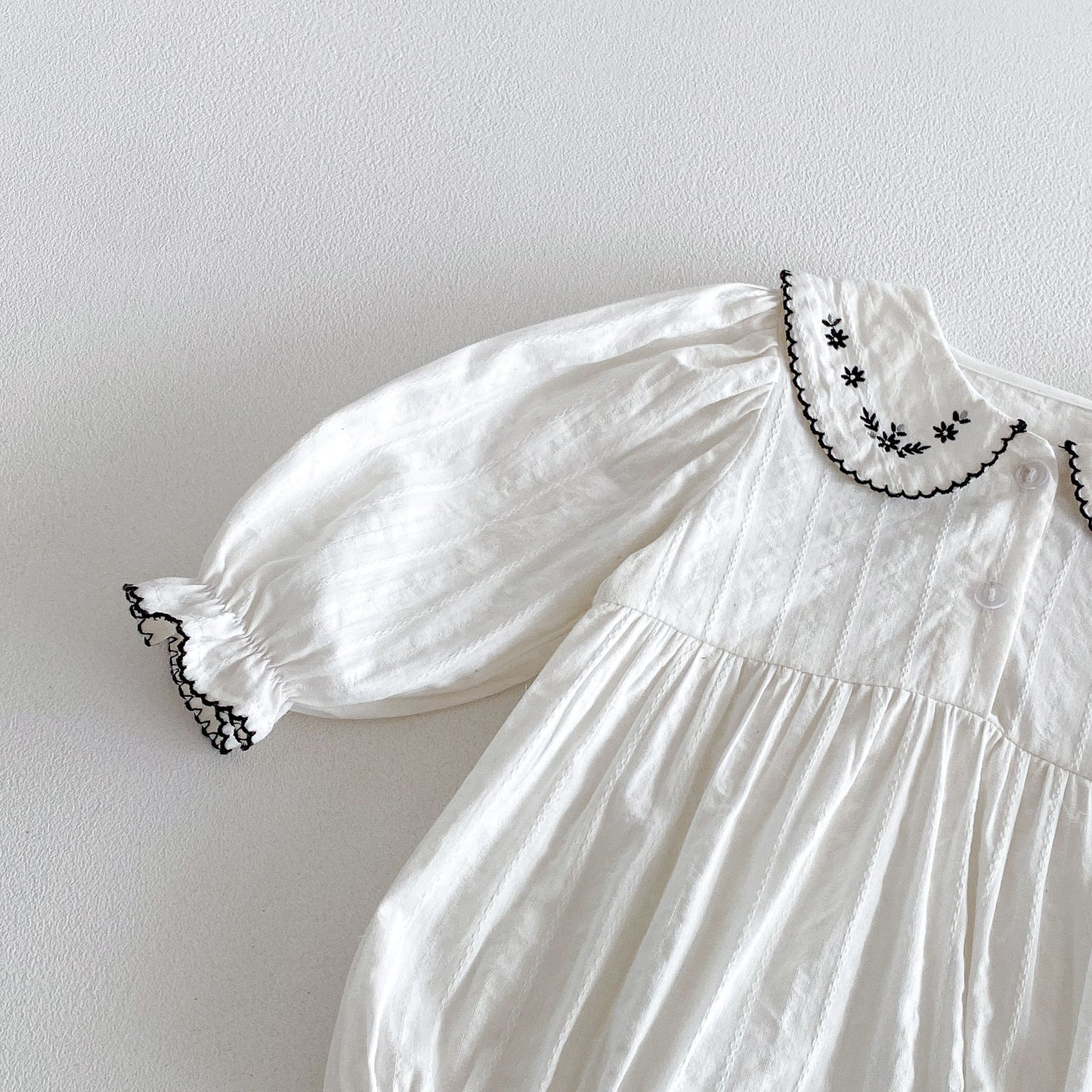 Spring Arrival Baby Girls Long Sleeves Flowers Embroidered Collar Bodysuit, MyKids-USA®, Bodysuits, MyKids-USA -  -  -  -  -  -  - .