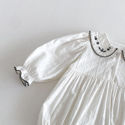 Spring Arrival Baby Girls Long Sleeves Flowers Embroidered Collar Bodysuit, MyKids-USA®, Bodysuits, MyKids-USA -  -  -  -  -  -  - .