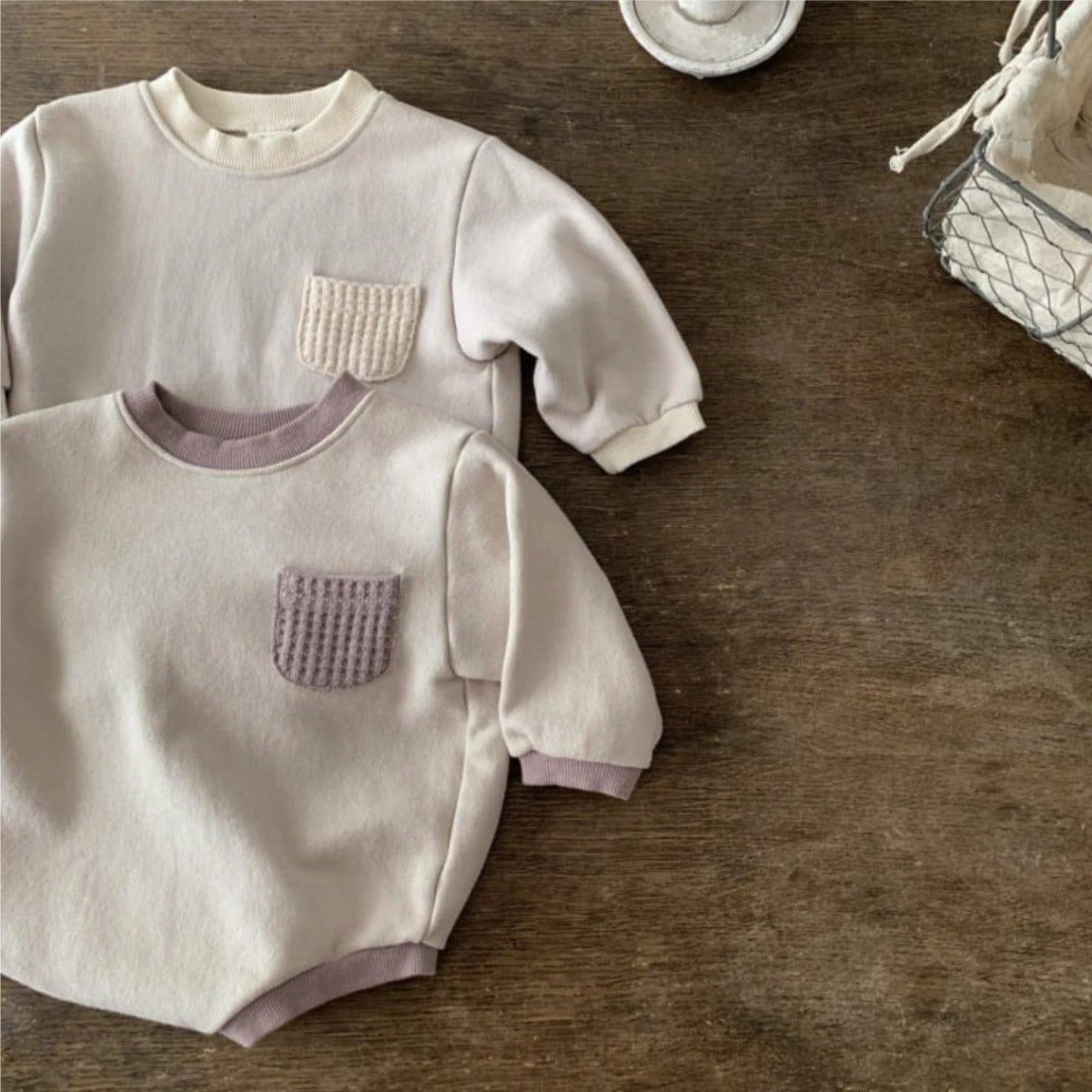 Arrival Autumn and Spring Baby Unisex Simple Color Patchwork Long Sleeves Pocketed Bodysuit, MyKids-USA®, Bodysuits, MyKids-USA -  -  -  -  -  -  - .