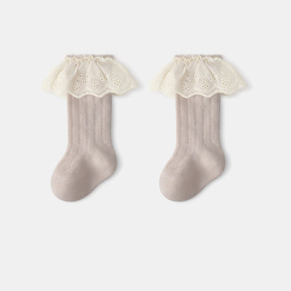 Autumn and Spring Baby Girls Breathable Lace Patchwork Cute Stockings, MyKids-USA®, Baby & Toddler Socks & Tights, MyKids-USA - Size/Age - S (0-1Y) - Color - Khaki -  -  - TR2511222342-B