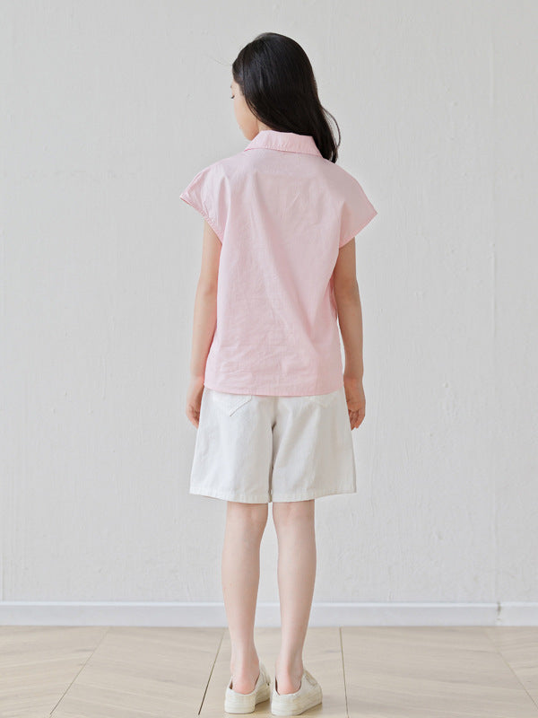 Arrival Summer Baby Kids Girls Short Sleeves Embroidered Shirt and Beige Shorts, MyKids-USA®, Baby & Children's Outfits, MyKids-USA -  -  -  -  -  -  - .