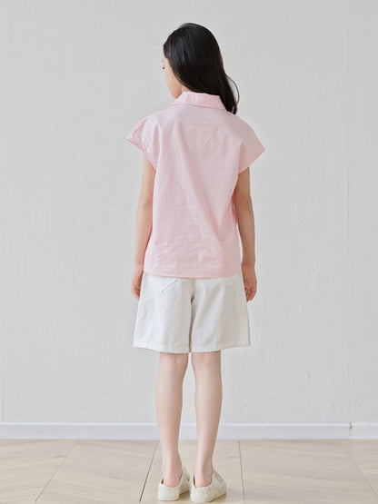 Arrival Summer Baby Kids Girls Short Sleeves Embroidered Shirt and Beige Shorts, MyKids-USA®, Baby & Children's Outfits, MyKids-USA -  -  -  -  -  -  - .