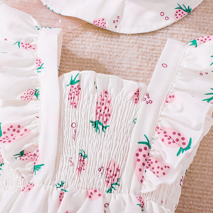 Design Summer Baby Kids Girls Sleeveless Fruits Pattern Bodysuit with Hat, MyKids-USA®, Baby & Children's One-Pieces, MyKids-USA -  -  -  -  -  -  - .
