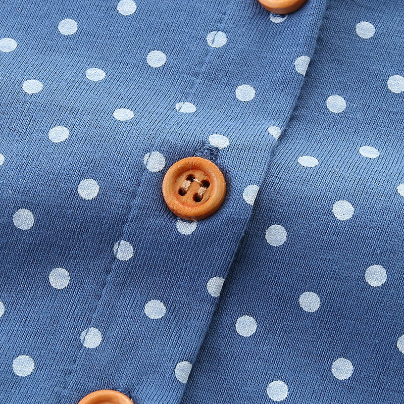 Summer Pure Cotton Dots and Animals Pattern Short Sleeves Dress for Stylish Girls, MyKids-USA®, Baby & Toddler Dresses, MyKids-USA -  -  -  -  -  -  - 