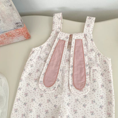 Spring and Autumn Kids Girls Jacquard Pattern Long Sleeves Pink Top and Floral Overalls Clothing Set, MyKids-USA®, Baby One-Pieces, MyKids-USA -  -  -  -  -  -  - 