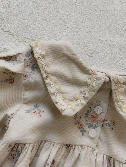 MyKids-USA® Autumn Arrival Baby Kids Girls Vintage Long Sleeves Flowers Printed Bodysuit
