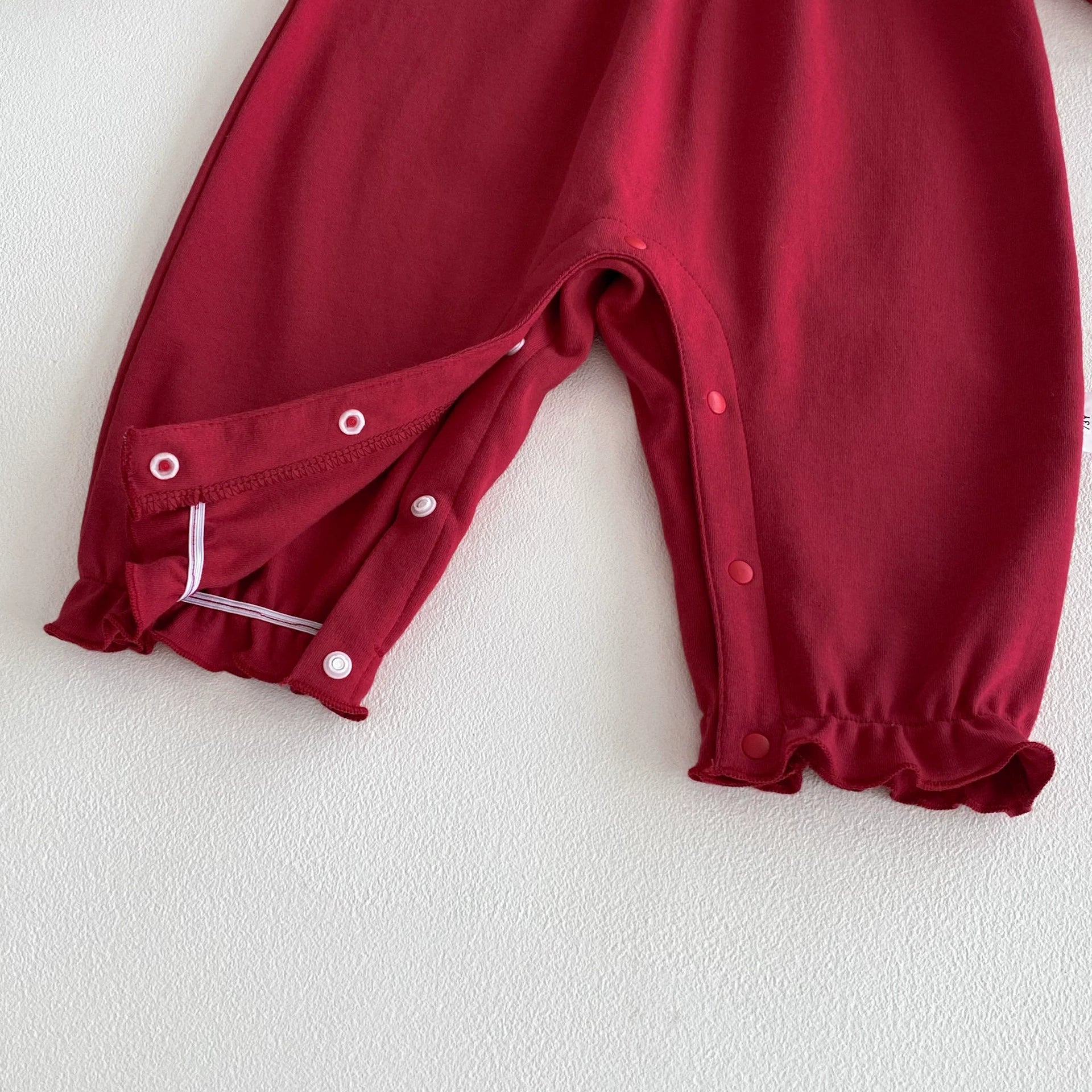 Autumn Arrival Baby Girls Long Sleeves Cartoon Pattern Collar Color Patchwork Rompers, MyKids-USA®, Baby One-Pieces, MyKids-USA -  -  -  -  -  -  - 