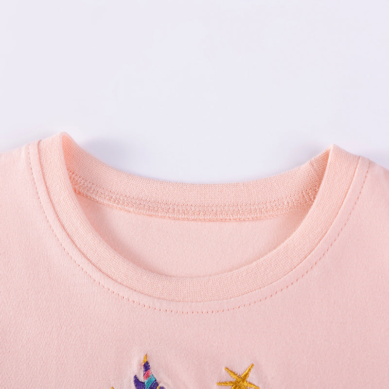 Summer Hot Selling Baby Kids Girls Short Sleeves Cartoon Pattern T-shirt and Striped Pants Clothing Set, MyKids-USA®, Baby & Toddler Outfits, MyKids-USA -  -  -  -  -  -  - .