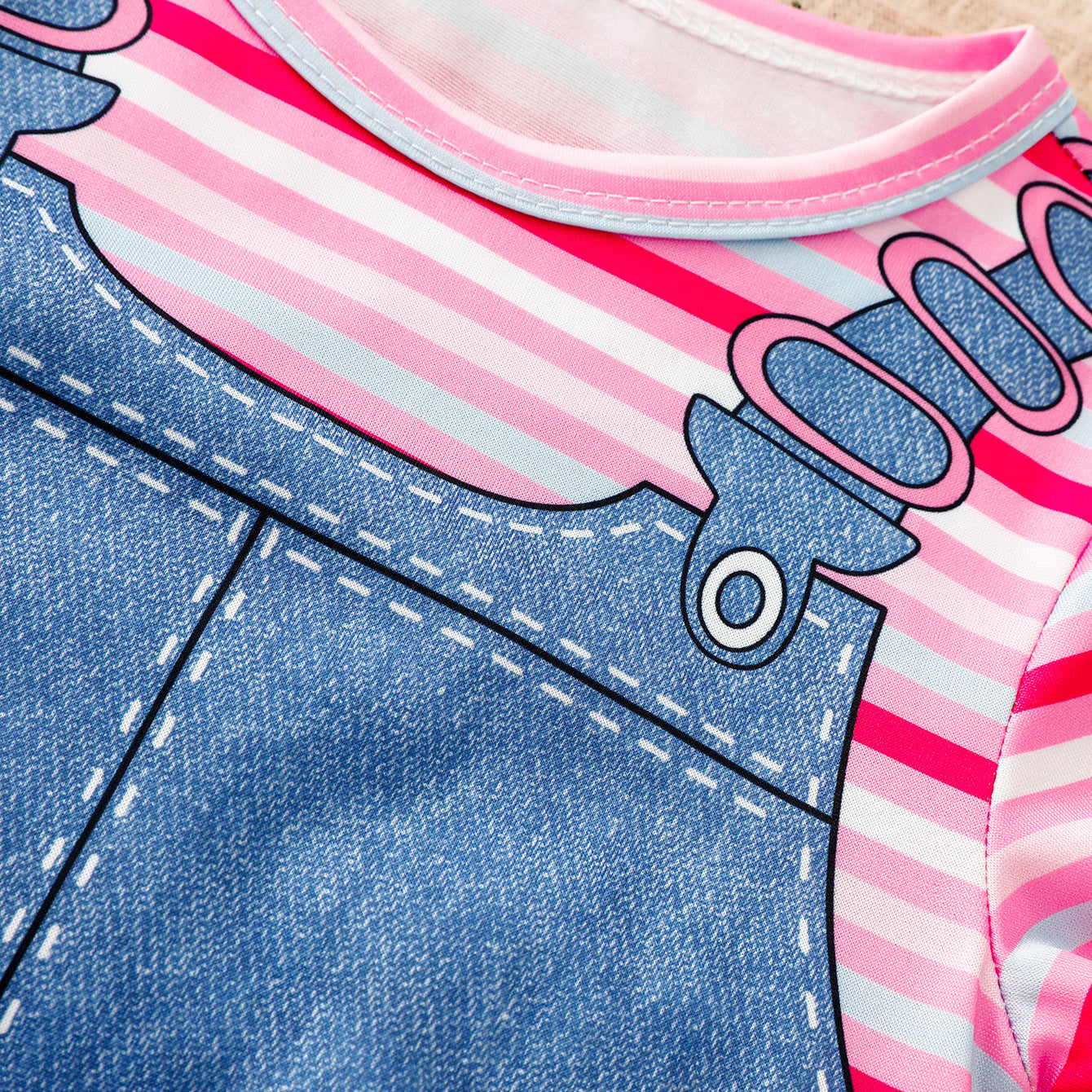 Design Summer Baby Kids Girls Short Sleeves Cartoon Pattern Rompers