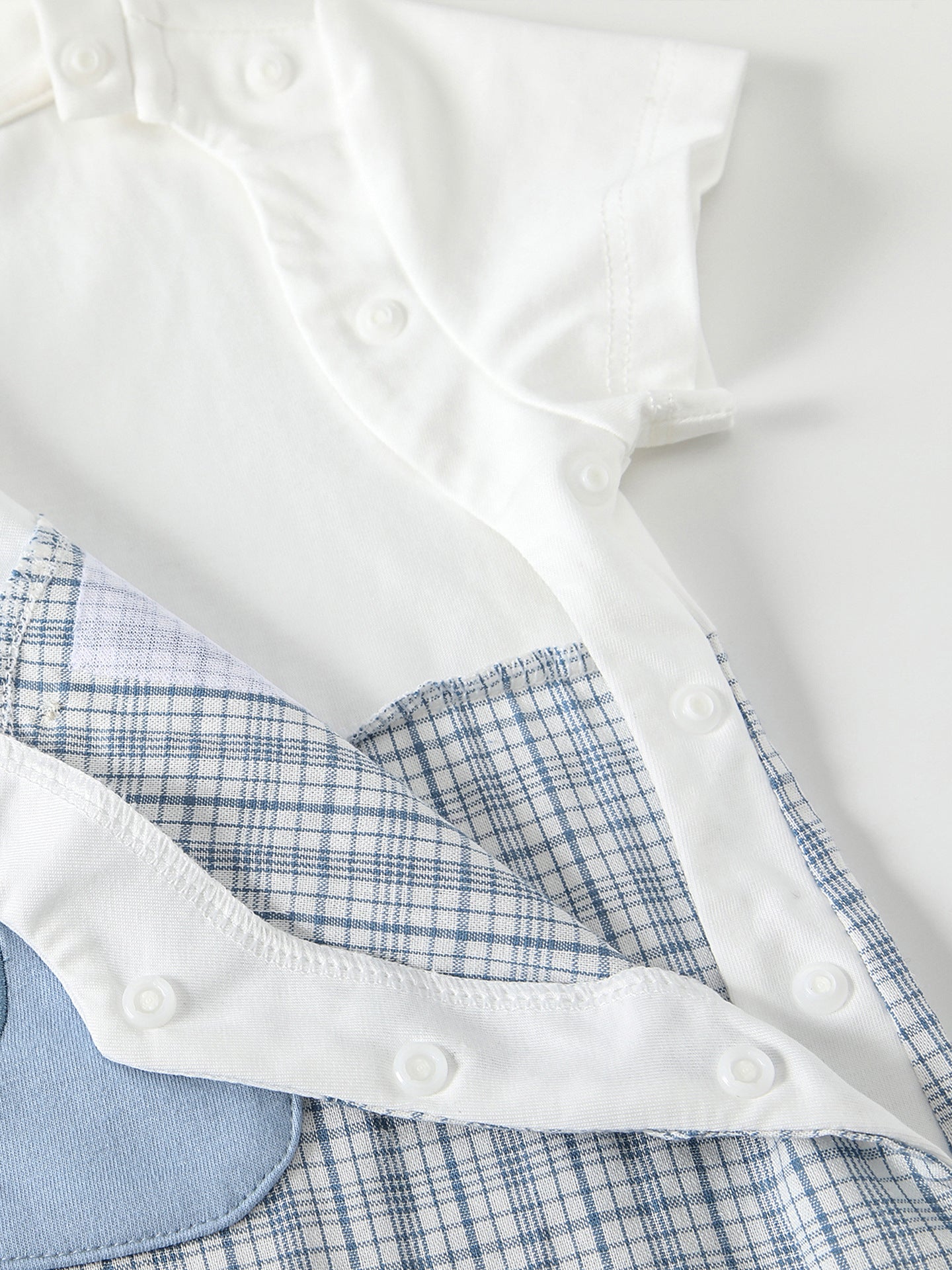 Summer Arrival Baby Boys Short Sleeves Color Patchwork Plaid Rompers Bodysuits