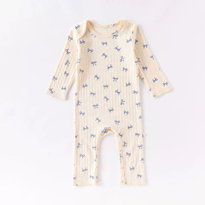 Autumn Arrival Baby Unisex Long Sleeves Cute Geometric Pattern Rompers, MyKids-USA®, Baby One-Pieces, MyKids-USA - Size/Age - 66 (3-6M) - Color - Blue -  -  - TR2507141811-B