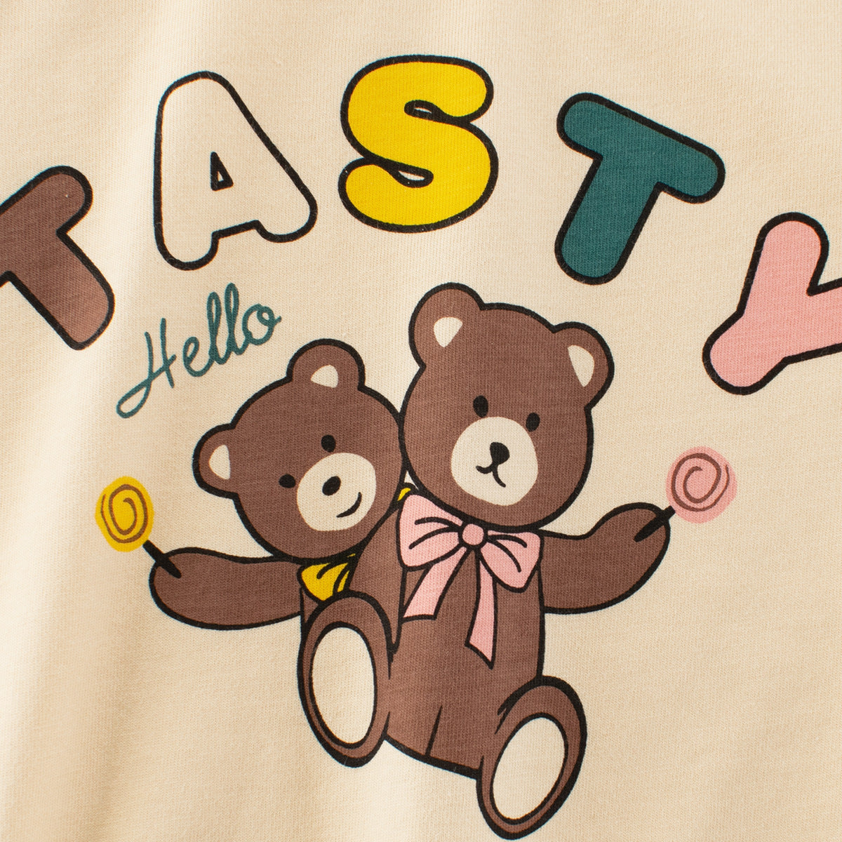 Summer Girls’ Teddy Bear and Letters Print T-shirt in European and American Style, MyKids-USA®, Baby & Toddler Tops, MyKids-USA -  -  -  -  -  -  - 