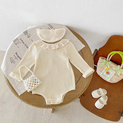 Spring Design Baby Fashion Long Sleeves V Neck Onesie For Girls, MyKids-USA®, Baby One-Pieces, MyKids-USA -  -  -  -  -  -  - 