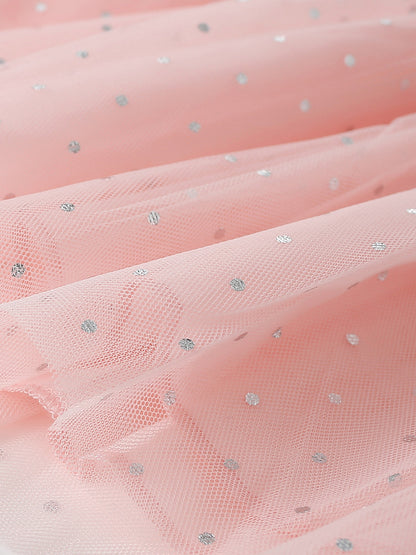MyKids-USA® Autumn Tulle Patchwork Baby Kids Girls Princess Solid Color Long Sleeves Dress