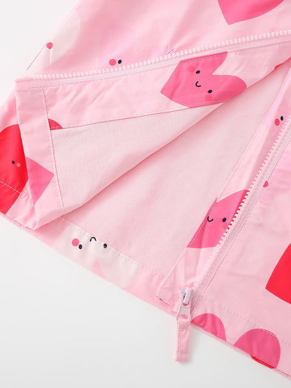 MyKids-USA® Autumn Arrival Girls’ Cartoon Hearts Pattern Coat