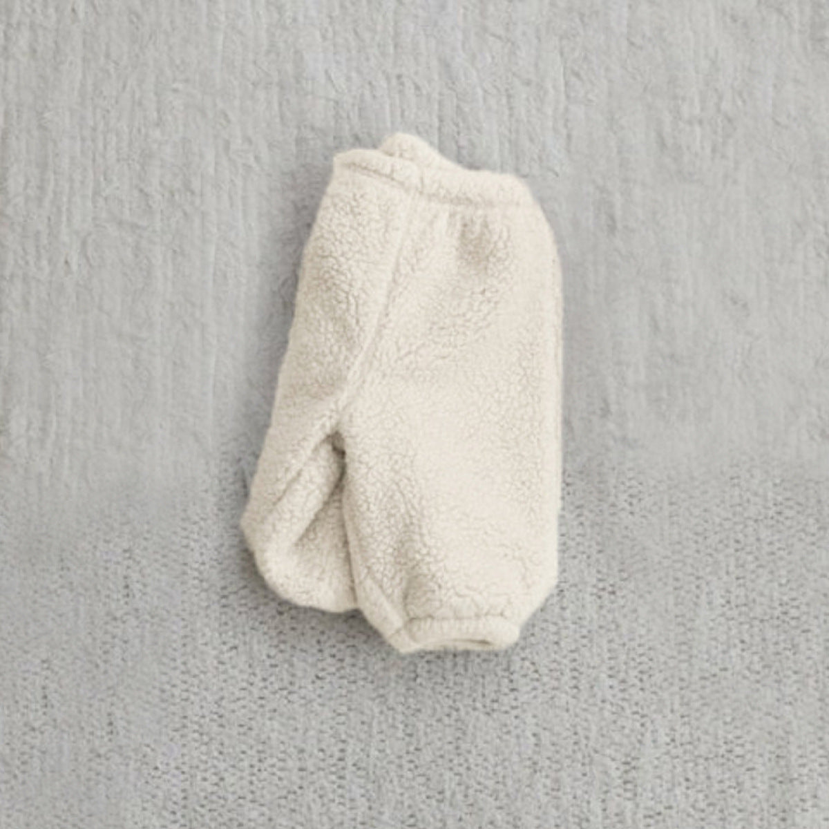 Winter and Spring Arrival Baby Unisex Fluffy Solid Color Pants, MyKids-USA®, Trousers, MyKids-USA - Size/Age - 73 (6-9M) - Color - Beige -  -  - TR2601112352-A.