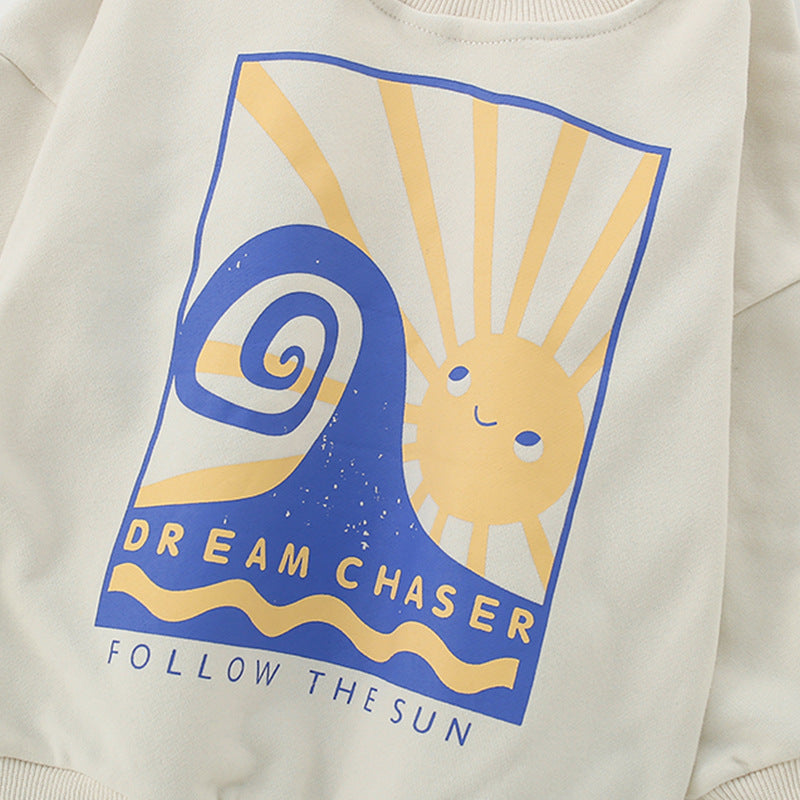 Autumn and Spring Arrival Cartoon and Letters Pattern Long Sleeves Pullover for Stylish Kids, MyKids-USA®, Sweaters, MyKids-USA -  -  -  -  -  -  - 