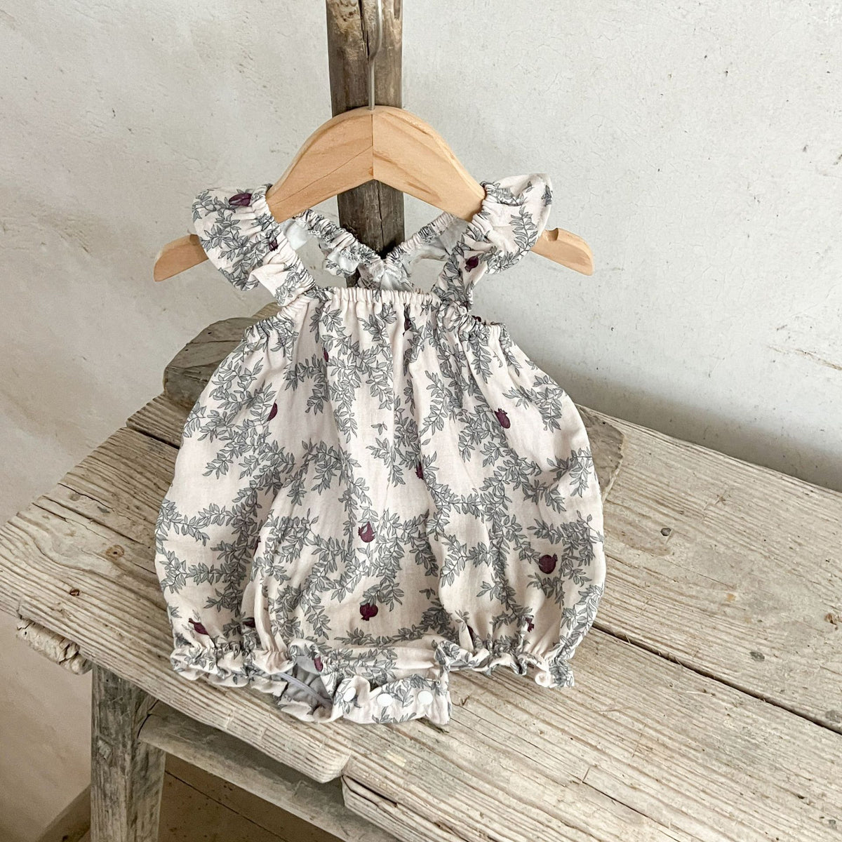 Summer Arrival Baby Girls Floral Sleeveless Off Shoulder Thin Strap bodysuit, MyKids-USA®, Baby One-Pieces, MyKids-USA - Size/Age - 66 (3-6M) - Color - Khaki -  -  - TR2405161630-B.