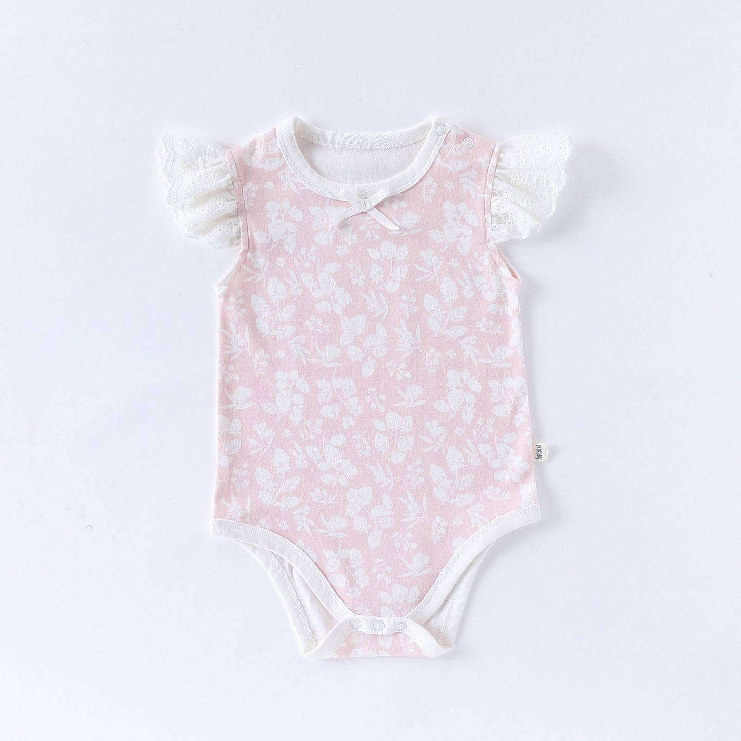Summer Arrival Baby Girls Fly Sleeves Floral Pattern Onesies Bodysuits, MyKids-USA®, Baby One-Pieces, MyKids-USA - Size/Age - 66 (3-6M) - Color - Pink -  -  - TR2504112050-B