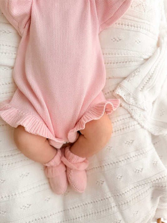 MyKids-USA® Autumn and Winter Arrival Solid Color Baby Kids Girls Princess Long Sleeves Knitted Bodysuit