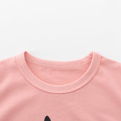Summer Girls’ Animals Cartoon and Letters Pattern T-shirt in European and American Style, MyKids-USA®, T-Shirts, MyKids-USA -  -  -  -  -  -  - .
